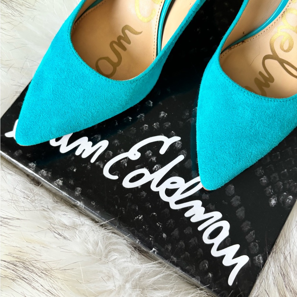 🎁SAM EDELMAN Suede leather shoe 3.75” high heels size 6 by Sam Edelman 🎁 - Picture 4 of 13